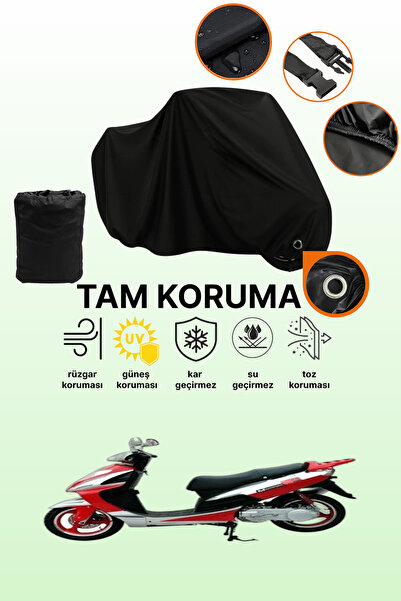 dokaca مظلة دراجة نارية متوافقة مع موديل Mondial 150 HS متوافقة مع قفل أسود
