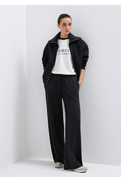 Mavi Wide Leg Black Sweatpants 1011177-900