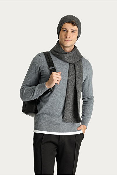 Kiğılı Pulover din tricot din bumbac, slim fit, cu jumătate de gât