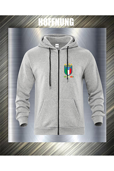 HOFFNUNG unisex Ζακέτα με φερμουάρ ITALIA με σχέδιο oversized