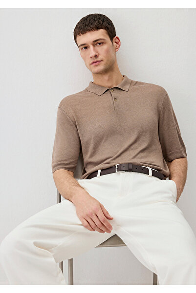 Mavi Braunes Kurzarm-Strickpolo 0710304-70321