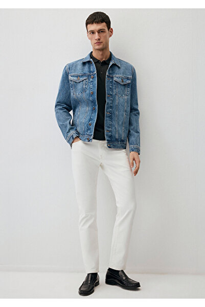 Mavi M0035190581 Pantaloni din denim alb ediție Marcus Pantaloni din denim pe...