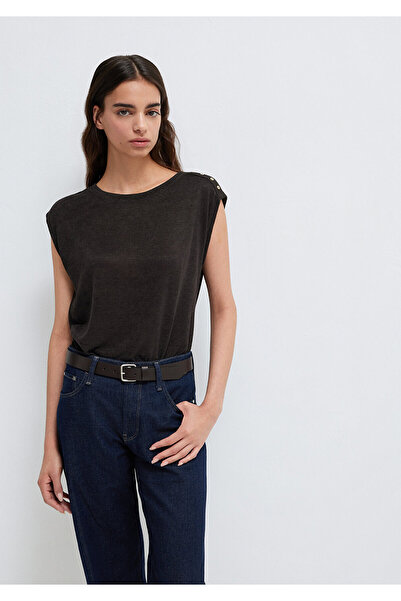 Mavi Shoulder Detail Anthracite T-Shirt Regular Fit / Normal Cut 1613951-70087