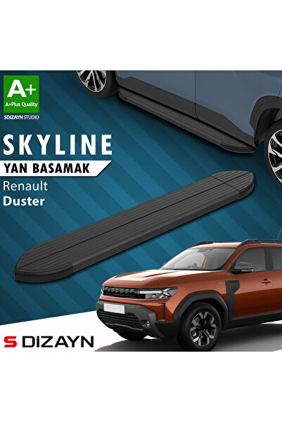 S Dizayn Renault Duster 3 Skyline Siyah Yan Basamak 183 Cm 2024 Üzeri A+ Kali...