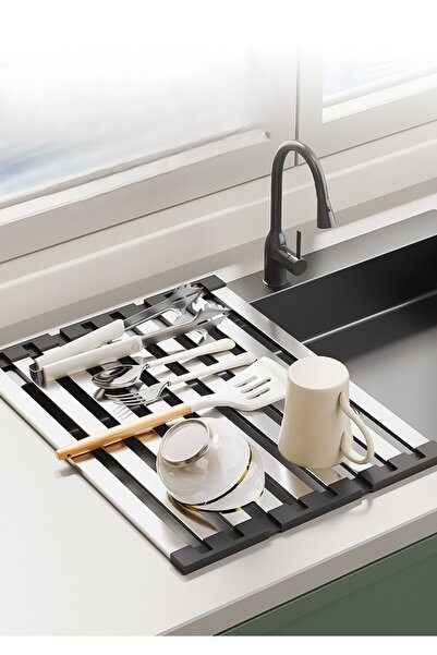 OEM Suport pliabil din oțel inoxidabil și silicon pentru chiuvetă – 55 x 32,5 cm