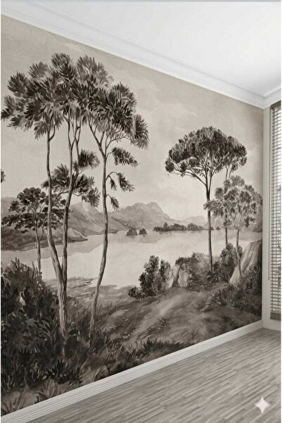 dekoartizan Ağaç Manzarası Tekstil Duvar Kağıdı