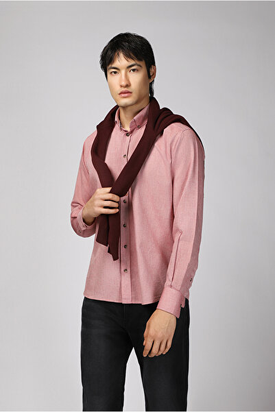 Kiğılı Дълъг ръкав, редовна кройка, памучна риза с копчета и яка тип Оксфорд