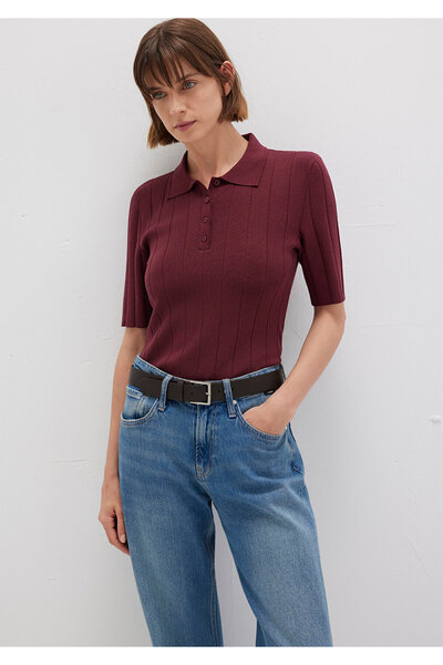 Mavi Weinroter Strickpullover Polo 1710682-70415