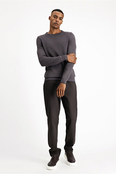 Kiğılı Crew Neck Slim Fit Slim Fit Cotton Knitwear Sweater