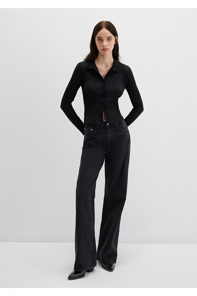 Mavi Black Polo T-Shirt Fitted / Bodycon Fit 1613594-900