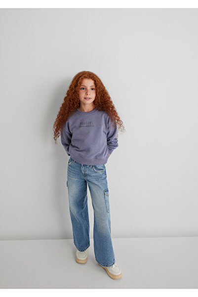 Mavi Jns bedrucktes lila Sweatshirt 7S10146-88095