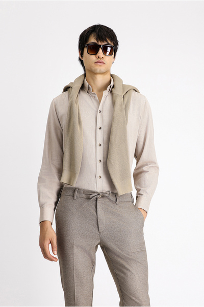 Kiğılı Cămașă Oxford cu mânecă lungă, cu formă obișnuită, din bumbac, cu gule...