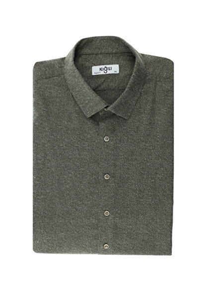 Kiğılı Памучна риза с дълъг ръкав и шарки с голям размер