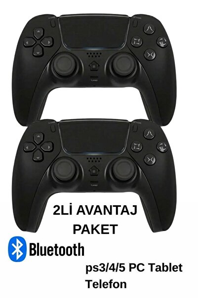 Zineets 2Lİ PAKET Siyah T28 Bluetooth Oyun Kolu Ps4 Ps5 Ve Pc Uyumlu Wireless...