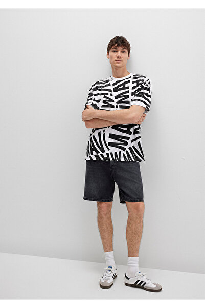 Mavi Schwarzes T-Shirt mit Logo-Print, Oversize / Weite Schnitt 0610629-900