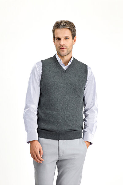 Kiğılı Pulover din bumbac cu decolteu în V