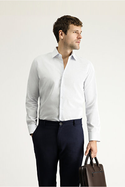 Kiğılı Cămașă din bumbac cu mânecă lungă, slim fit, cu model clasic