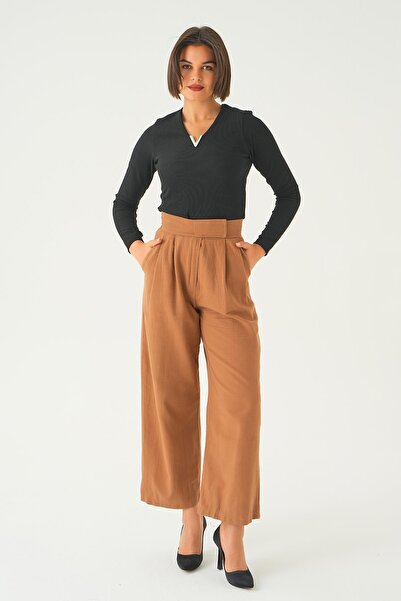 Rays Pantaloni Palazzo cu velcro din nurcă 4096A