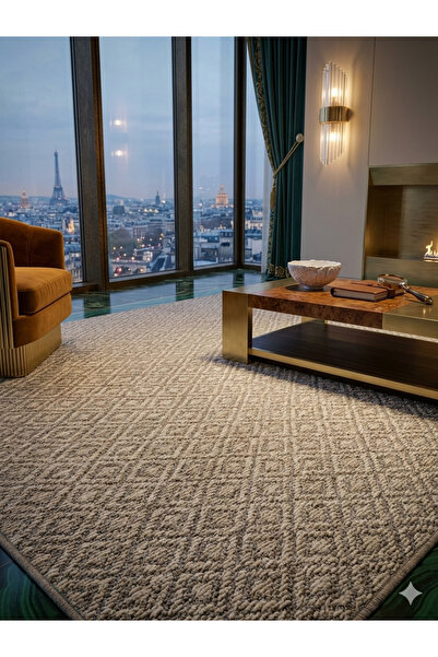 BELMANDO Merinos Sisal Serisi - Modern Baklava Desenli Premium İskandinav Halı