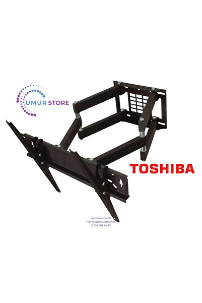 Toshiba 58U7153DB Uyumlu 58" 39-65 inç Kilitli Hareketli Lcd Led Tv Duvar Ask...