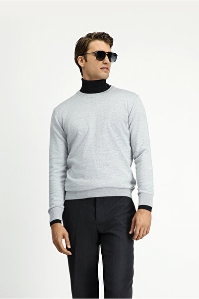 Kiğılı سترة تريكو من الصوف بقصة عادية وياقة دائرية