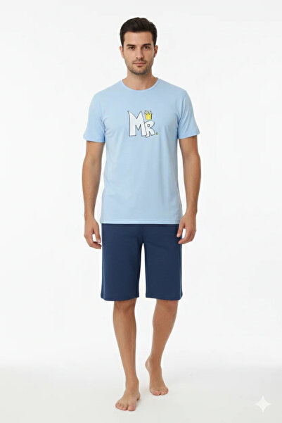 Serena Οικογενειακές πιτζάμες για άνδρες, Βαμβάκι, με κοντά μανίκια και παντε...