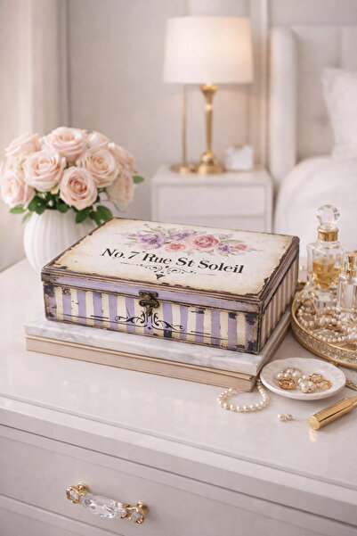 IremTasarimAtolyesi ESKİTME KUTU VİNTAGE HEDİYELİK AHŞAP DÜZENLEYİCİ BÖLMELİ ...