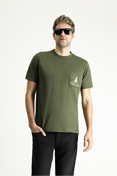 Kiğılı Μπλουζάκι μονό βαμβακερό με κανονική εφαρμογή με στάμπα με λαιμόκοψη