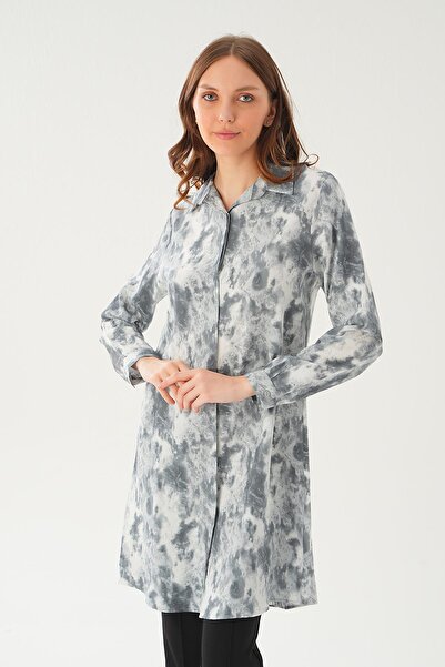 Rays Gray Patterned Tunic 4236A