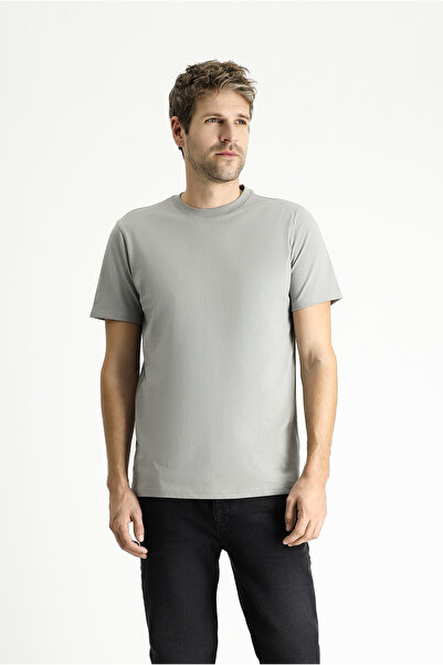 Kiğılı guler rotund slim fit bumbac 100% Tricou