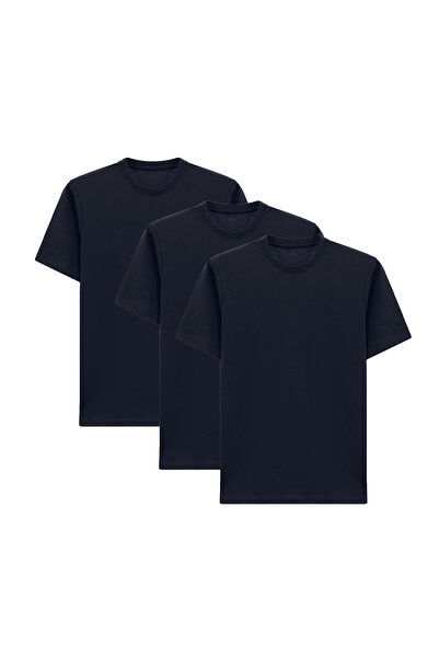 Kiğılı Crew Neck Regular Fit 100% Cotton 3-Pack T-Shirt Set