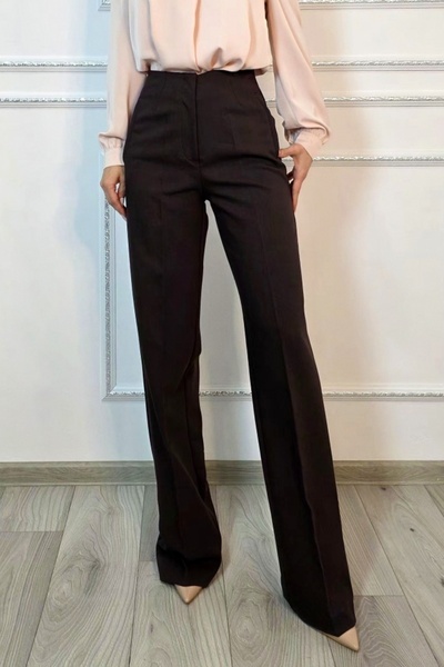 FashionForYou Pantaloni de birou RAVELLO, croială lejeră și buzunare decorati...