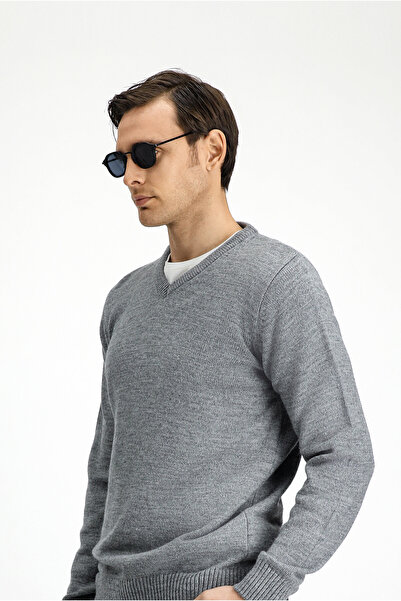 Kiğılı Pulover de tricotaj cu decolteu în V