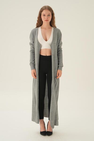 Rays Cardigan lung gri 135