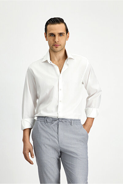 Kiğılı Long Sleeve Classic Patterned Cotton Shirt