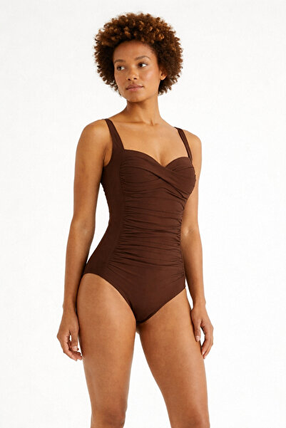 Bermody Frida Жіночий купальник з драпіруванням, що підтягує та моделює фігур...