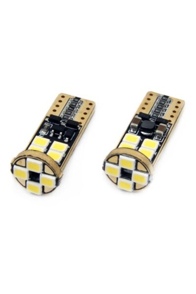 AMIO Set de 2 becuri auto LED W5W Canbus T10 cu 12SMD UltraBright 12v/24v