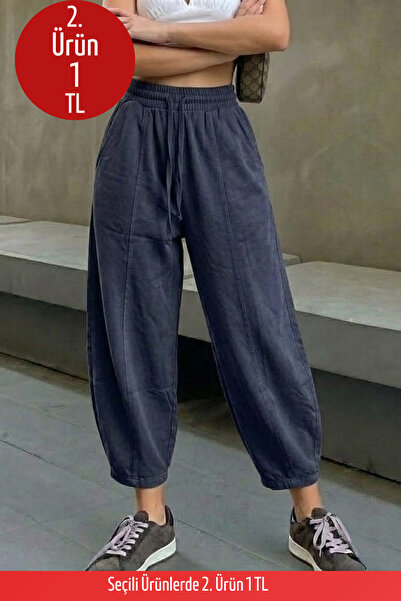 COMBİNE MİCHAİL Жіночі темно-сірі шаровари з еластичним поясом