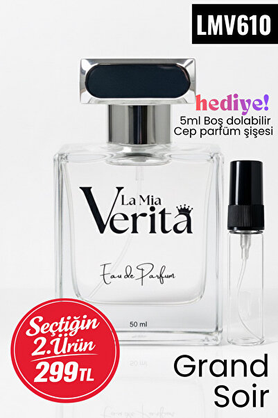 la mia verita Grand Soir Uniseks parfüm LMV610 Oryantal Amber, Vanilya, Sedir...