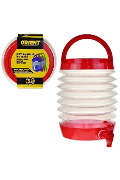 ByKurt Katlanabilir Su Sebili Çeşmeli Körüklü Su Bidonu Çeşme Piknik Kamp Dam...