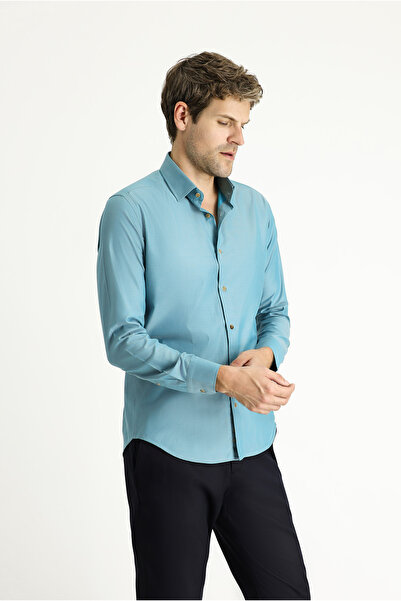 Kiğılı Спортивна бавовняна сорочка - довгі рукави, облягаючий крій, вузький крій