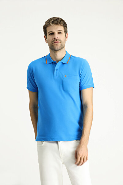 Kiğılı تي شيرت قطني مطرز بياقة بولو بقصة ضيقة