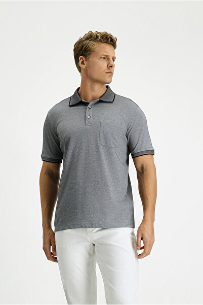 Kiğılı Μπλουζάκι με κανονική εφαρμογή, βαμβακερό σχέδιο, γιακά πόλο και τσέπες