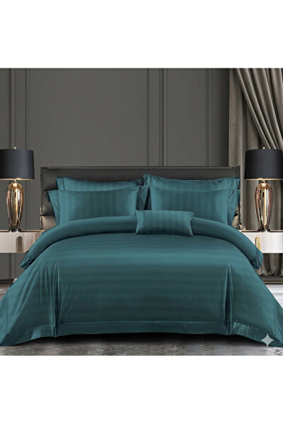 Truva Grup Set Lenjerie de Pat 6 Piese – Damasc Finetat Deluxe – Pat Dublu – ...