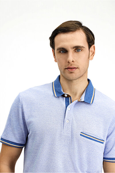 Kiğılı Tricou cu gât polo din bumbac, slim fit, cu buzunare