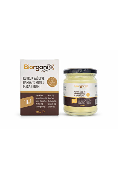 BİORGANİX Kuyruk yağlı ve Bamya Tohumlu Masaj Kremi 210 GR