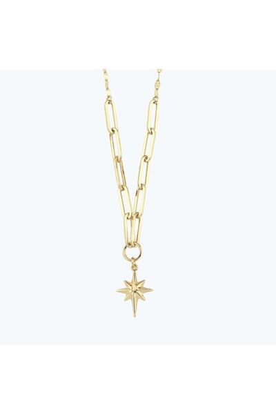 Altınbaş Altın Zincir Kutup Yıldızı Kolye