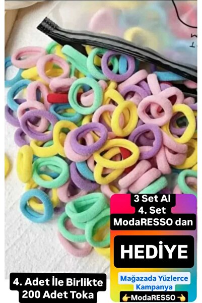 modares Çantalı MİN 50 Adet KÜÇÜK Lastik Toka Seti - KIZ ÇOCUK Yumuşak Havlu ...