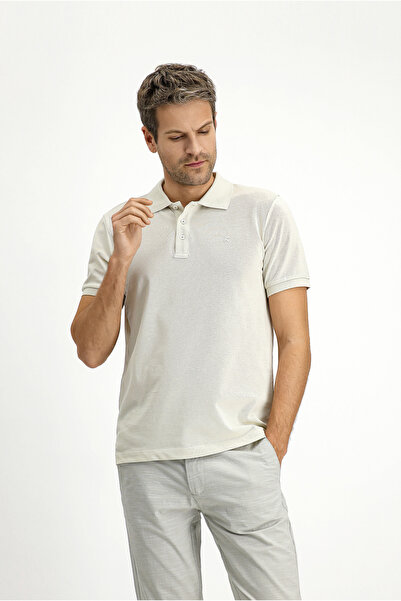 Kiğılı Tricou Slim Fit din bumbac, fără ondulații, cu gât polo