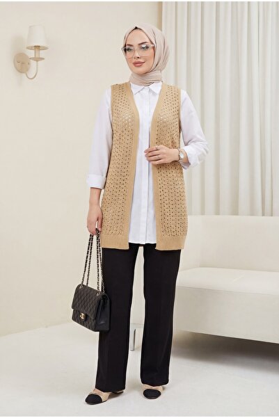 Modamorfo حياكة دانتيل سترة - مينك